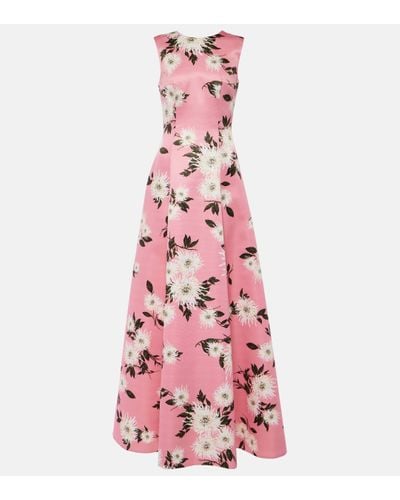 Emilia Wickstead Nodin Floral Taffeta Gown - Pink