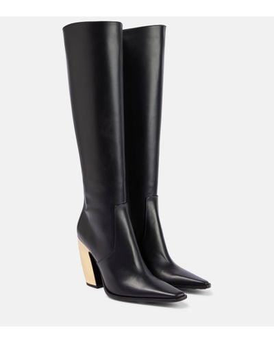 Bottega Veneta Tex Leather Knee-high Boots - Black