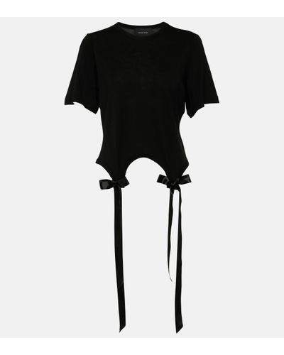 Simone Rocha T-shirt en coton - Noir