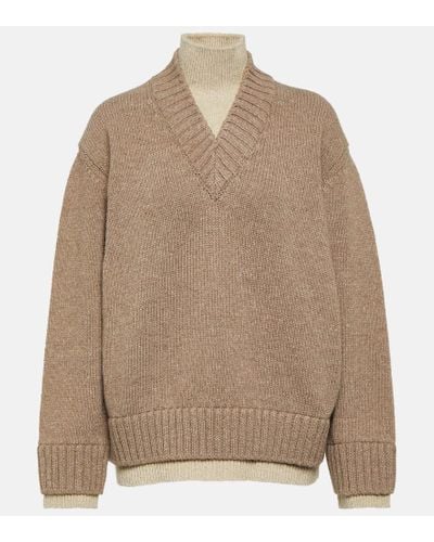 Bottega Veneta Layered Wool Sweater - Brown