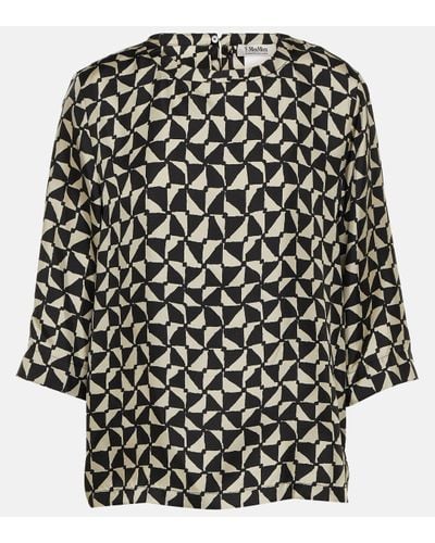 Max Mara Blouse Relais en soie - Noir