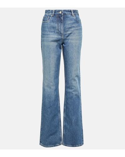 Ferragamo High-rise Straight Jeans - Blue