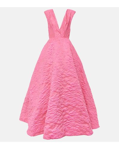 Monique Lhuillier Robe aus Jacquard - Pink