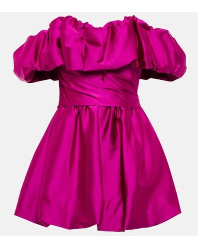 Jonathan Simkhai Astoria Off-shoulder Satin Minidress - Pink