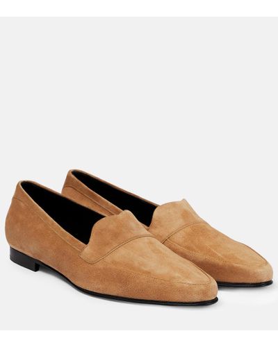 Khaite Loafers Pippen aus Veloursleder - Braun