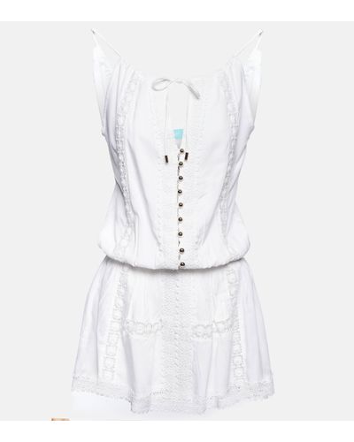 Melissa Odabash Chelsea Tie-neck Minidress - White