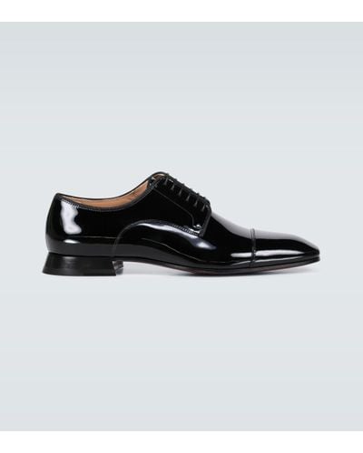 Christian Louboutin Toto Patent Leather Derby Shoes - Black