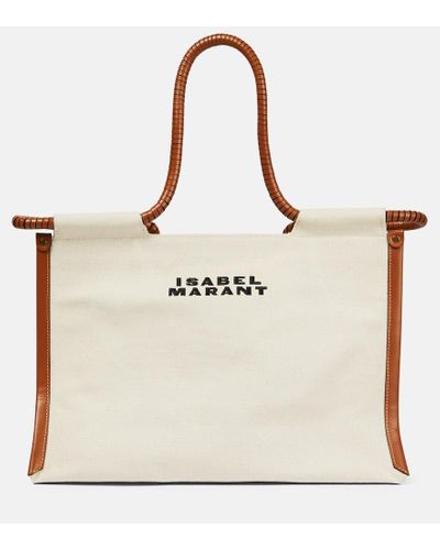 Isabel Marant Tote Toledo Medium aus Canvas - Natur