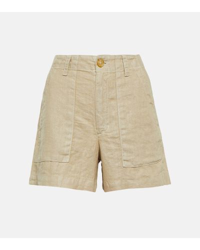 Velvet Fallon Linen Shorts - Natural