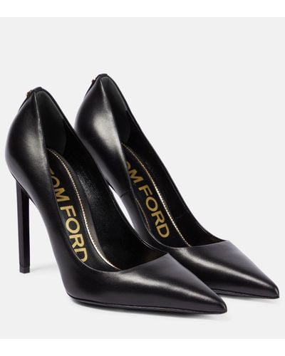 Tom Ford T Screw 105 Leather Court Shoes - Black