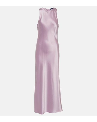 Polo Ralph Lauren Satin Maxi Dress - Purple