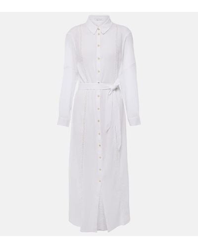 Heidi Klein Antibes Beach Cotton Shirt Dress - White