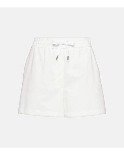 Brunello Cucinelli Shorts de jersey de algodon - Blanco