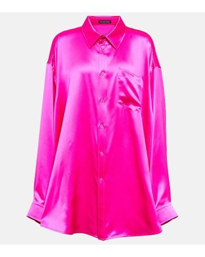 Balenciaga Hemd aus Seide - Pink