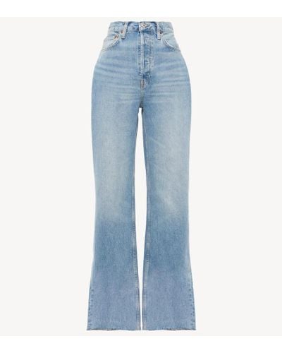 RE/DONE Jeans anchos de tiro alto - Azul