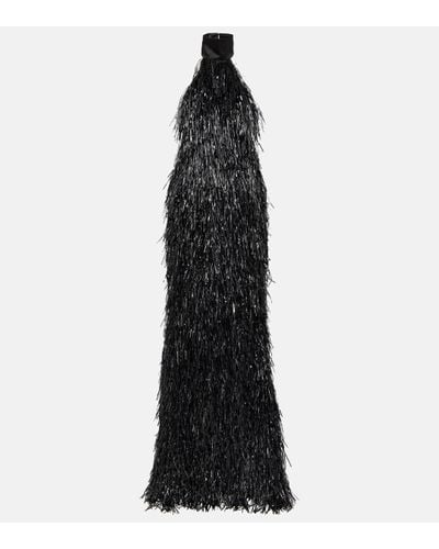 LAQUAN SMITH Robe longue metallisee - Noir