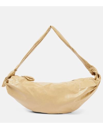 Lemaire Croissant Large Leather Shoulder Bag - Natural