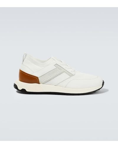 Tod's Leather-trimmed Sneakers - White