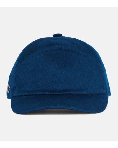 Loro Piana Cappello da baseball in cashmere - Blu
