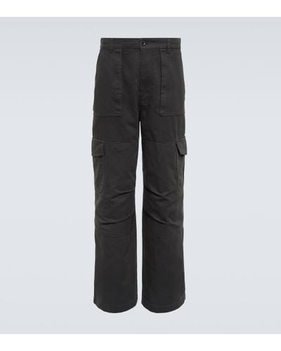 Acne Studios Mid-rise Cotton-blend Twill Cargo Trousers - Black