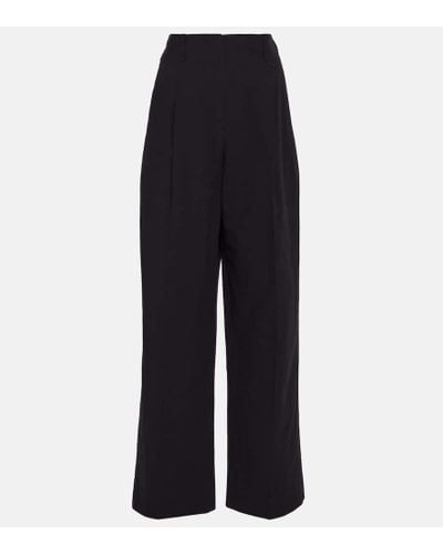 The Row Gaugin High-rise Wide Leg Cotton Pants - Blue