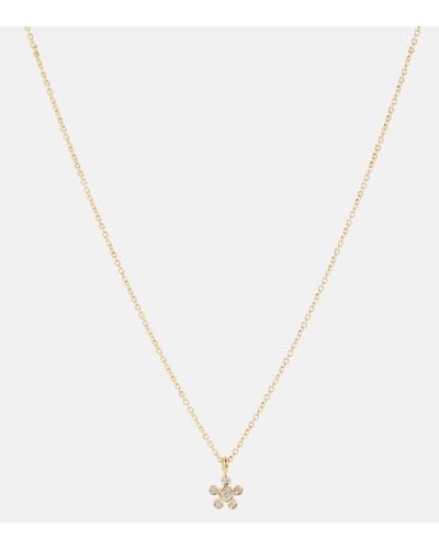 Sophie Bille Brahe Petit Soleil 18kt Gold Pendant Necklace With Diamonds - White