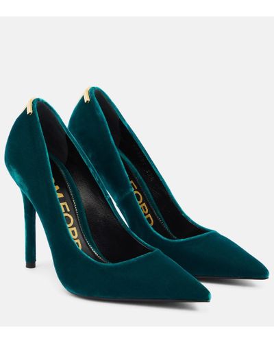 TOM FORD 50mm camouflage-pattern pumps - Green
