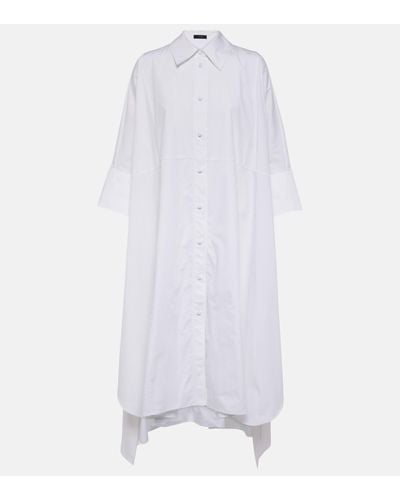 JOSEPH Dania Cotton Poplin Shirt Dress - White