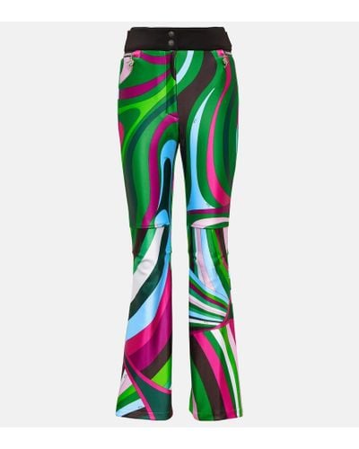 Emilio Pucci X Fusalp pantalones de esqui estampados - Verde