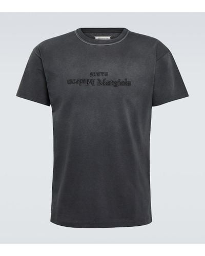 Maison Margiela T-Shirt aus Baumwoll-Jersey - Schwarz