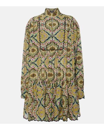 Etro Bedrucktes Hemdblusenkleid aus Baumwolle - Mehrfarbig