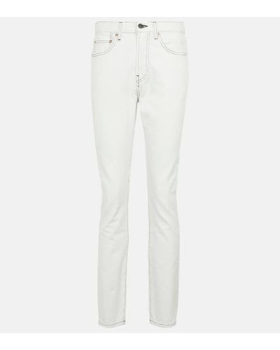 Wardrobe NYC Jeans slim a vita alta - Bianco