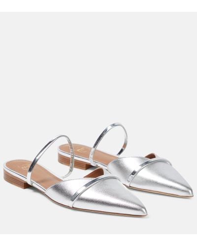 Malone Souliers Frankie Leather Ballet Flats - White