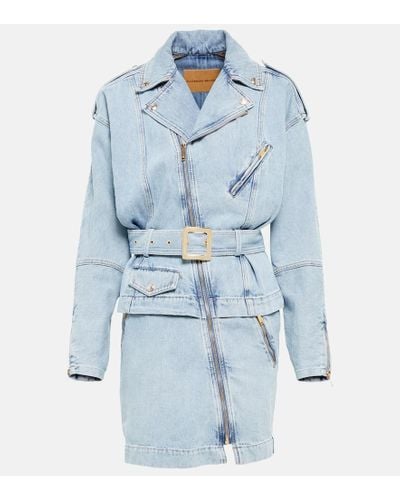 Alexandre Vauthier Miniabito di jeans con zip - Blu