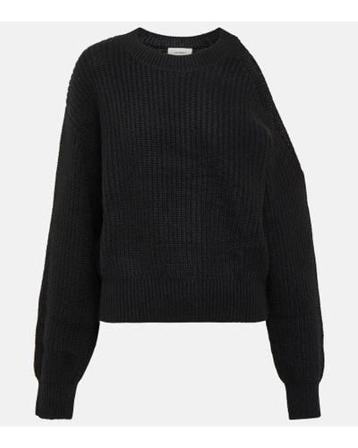 Lisa Yang Pullover Leora in cashmere con cut-out - Nero