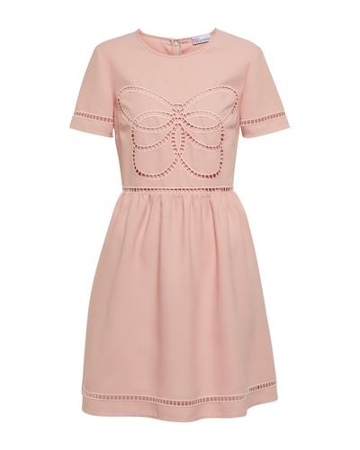 RED Valentino Robe a broderies anglaises - Rose