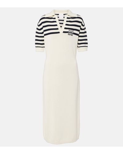Givenchy 4g Striped Polo Dress - White