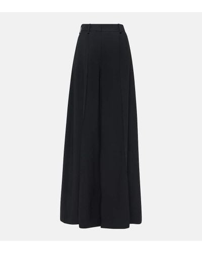 Nina Ricci Pantaloni palazzo in cady a vita alta - Nero