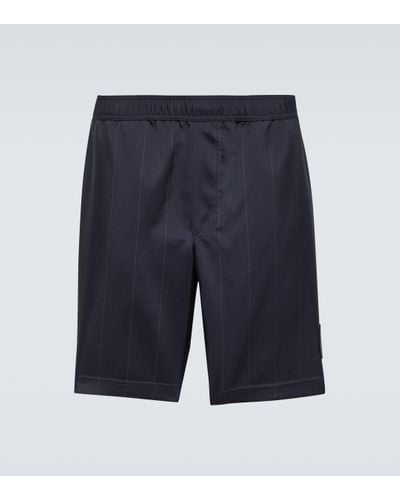 Brunello Cucinelli Striped Bermuda Shorts - Blue