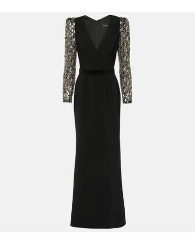 Jenny Packham Tabitha Crystal-embellished Gown - Black