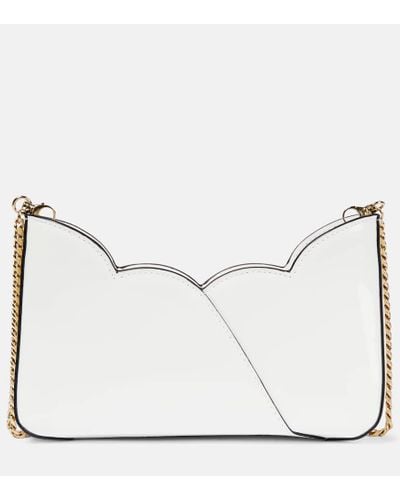 Christian Louboutin Clutch Hot Chick Small in vernice - Bianco