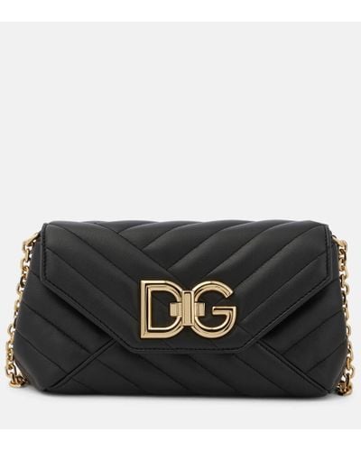Dolce & Gabbana Small Quilted Leather Shoulder Bag - Black