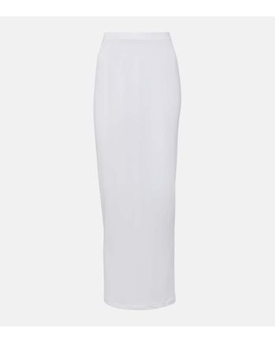 Wardrobe NYC Jersey Maxi Skirt - White