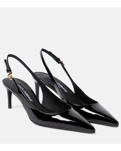 Dolce & Gabbana Escarpins en cuir verni - Noir