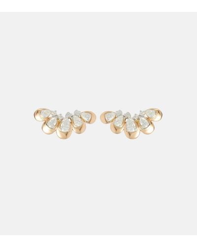 YEPREM 18kt Rose Gold Earring With Diamonds - Metallic