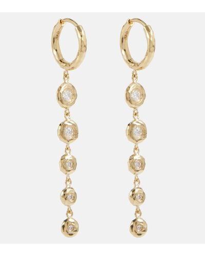 Octavia Elizabeth Charmed Micro Gabby 18kt Gold Earrings With Diamonds - Metallic