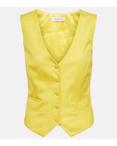 Gabriela Hearst Coleridge Wool-blend Vest - Yellow