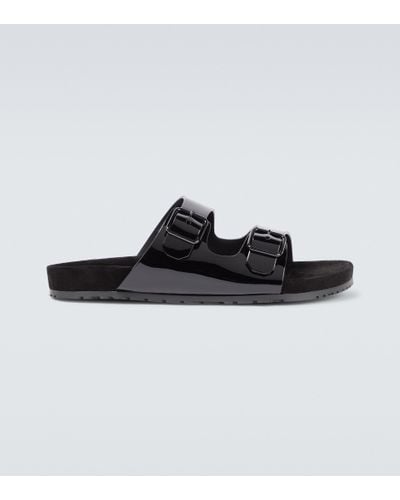 Black Patent Leather Sandals for Men - Up to 65% off | Lyst