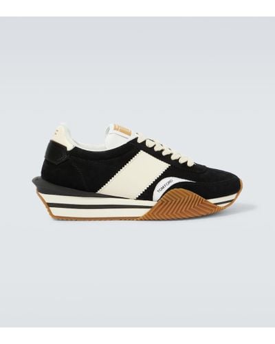 Tom Ford Sneakers James in suede - Marrone