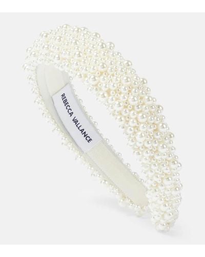 Rebecca Vallance Pearla Embellished Headband - White
